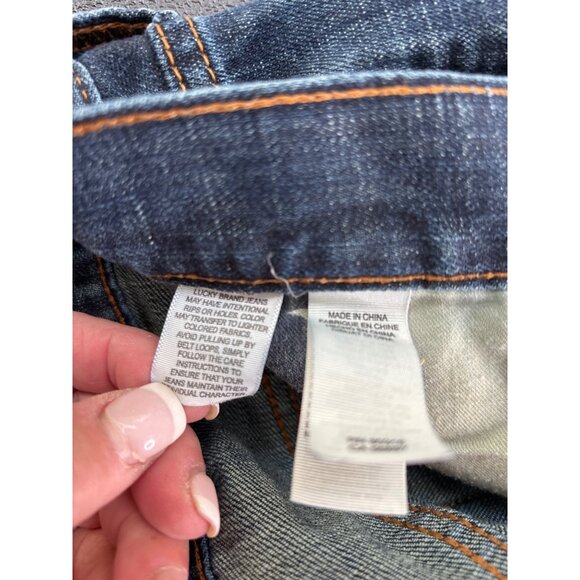 Lucky Brand Men's Blue Denim 221 Original Straight Jeans 34x32 - Picture 6 of 12